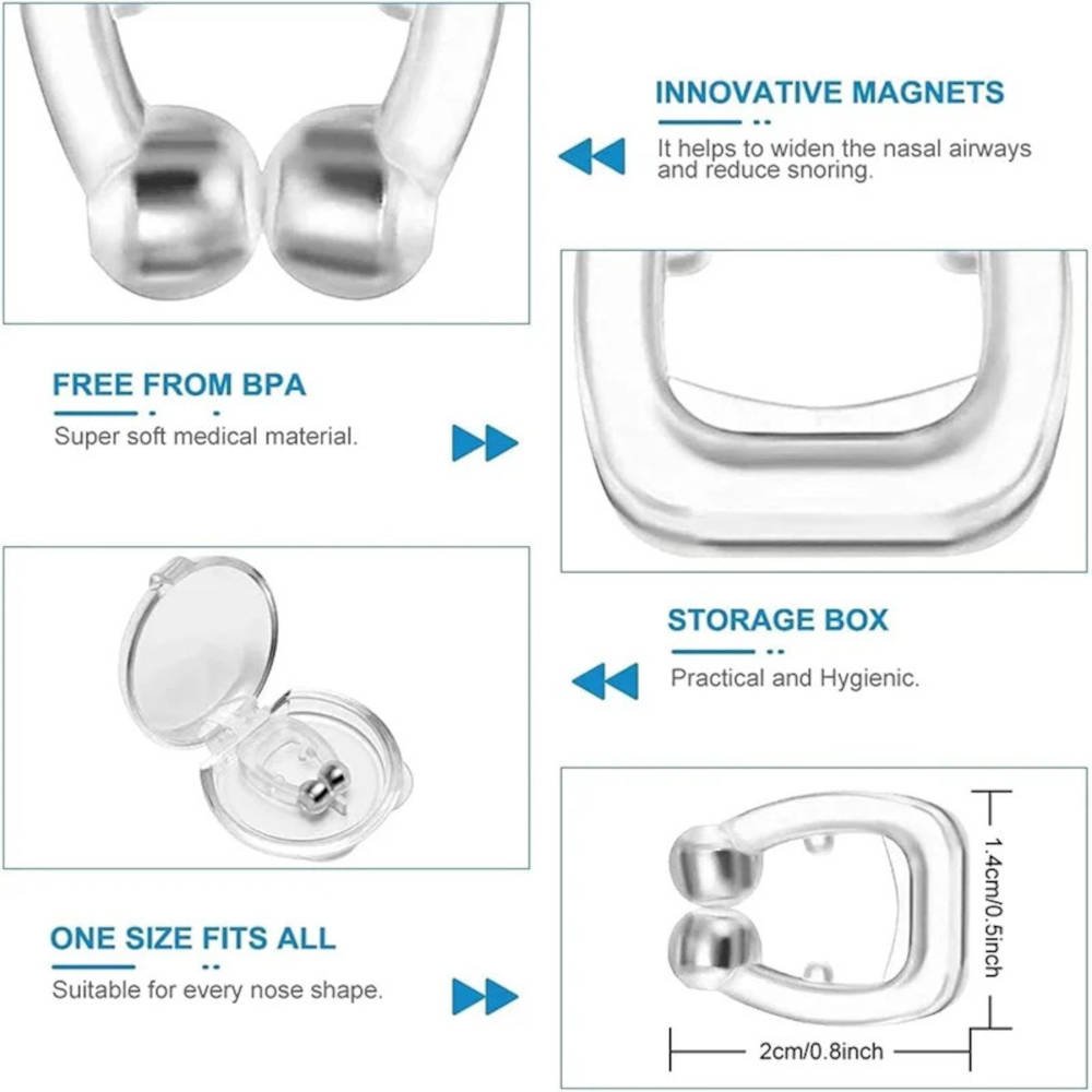 Anti-snoring magnet clip