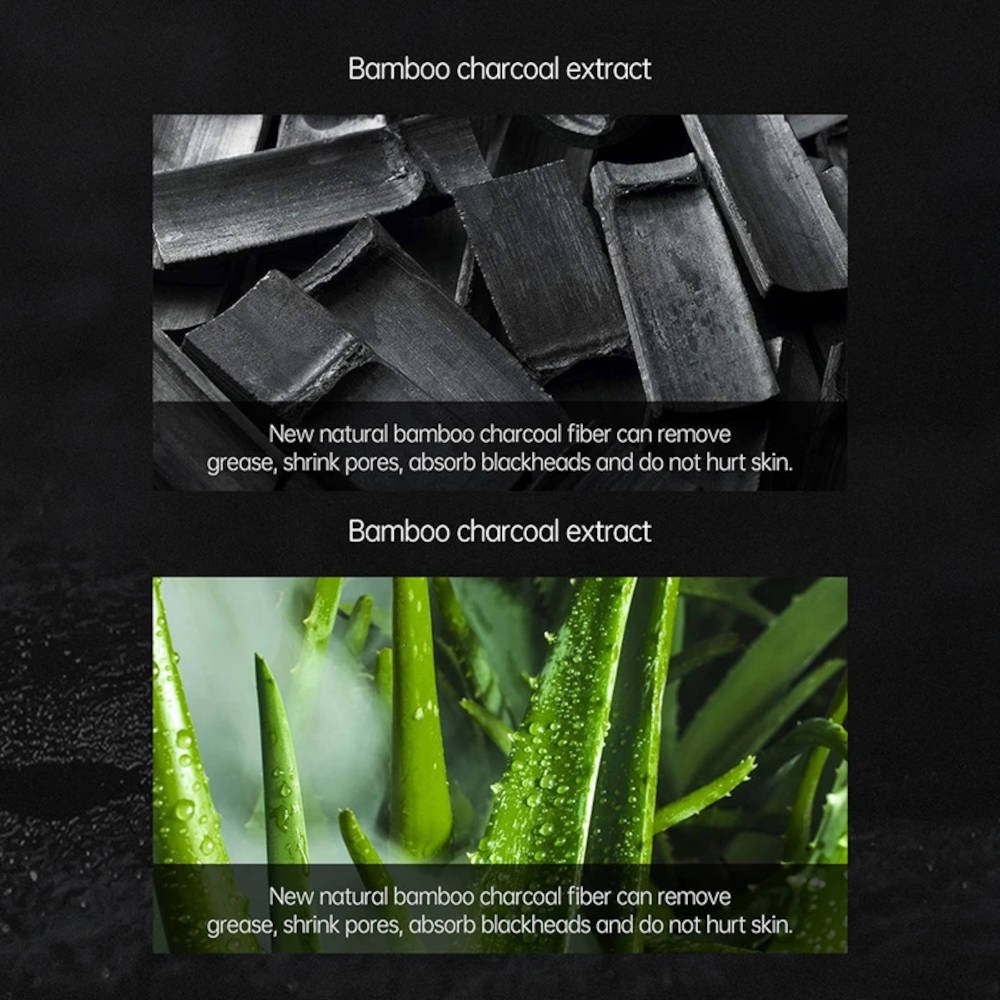 Black, cleansing face mask