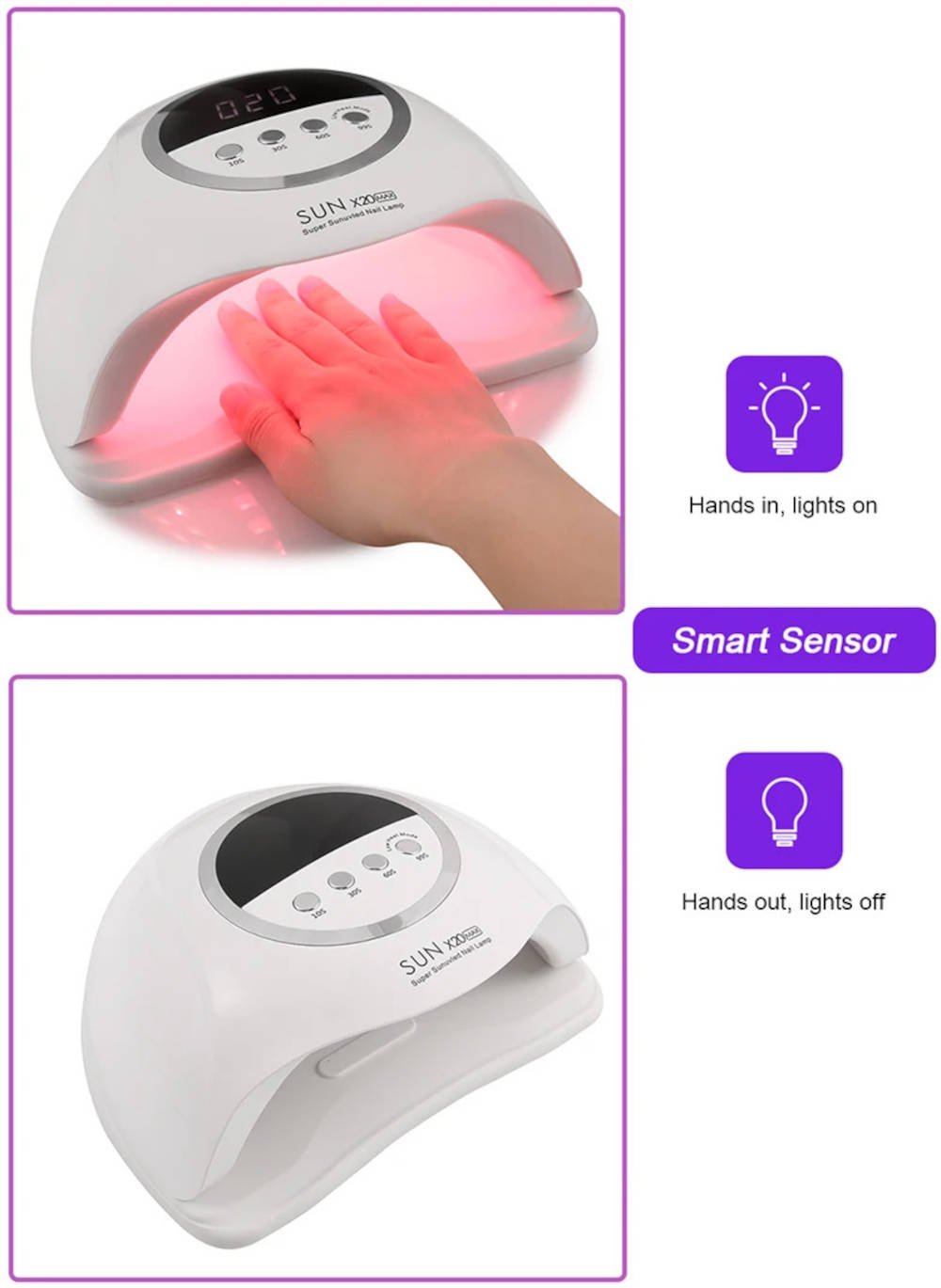 Powerful UV LED nail dryer