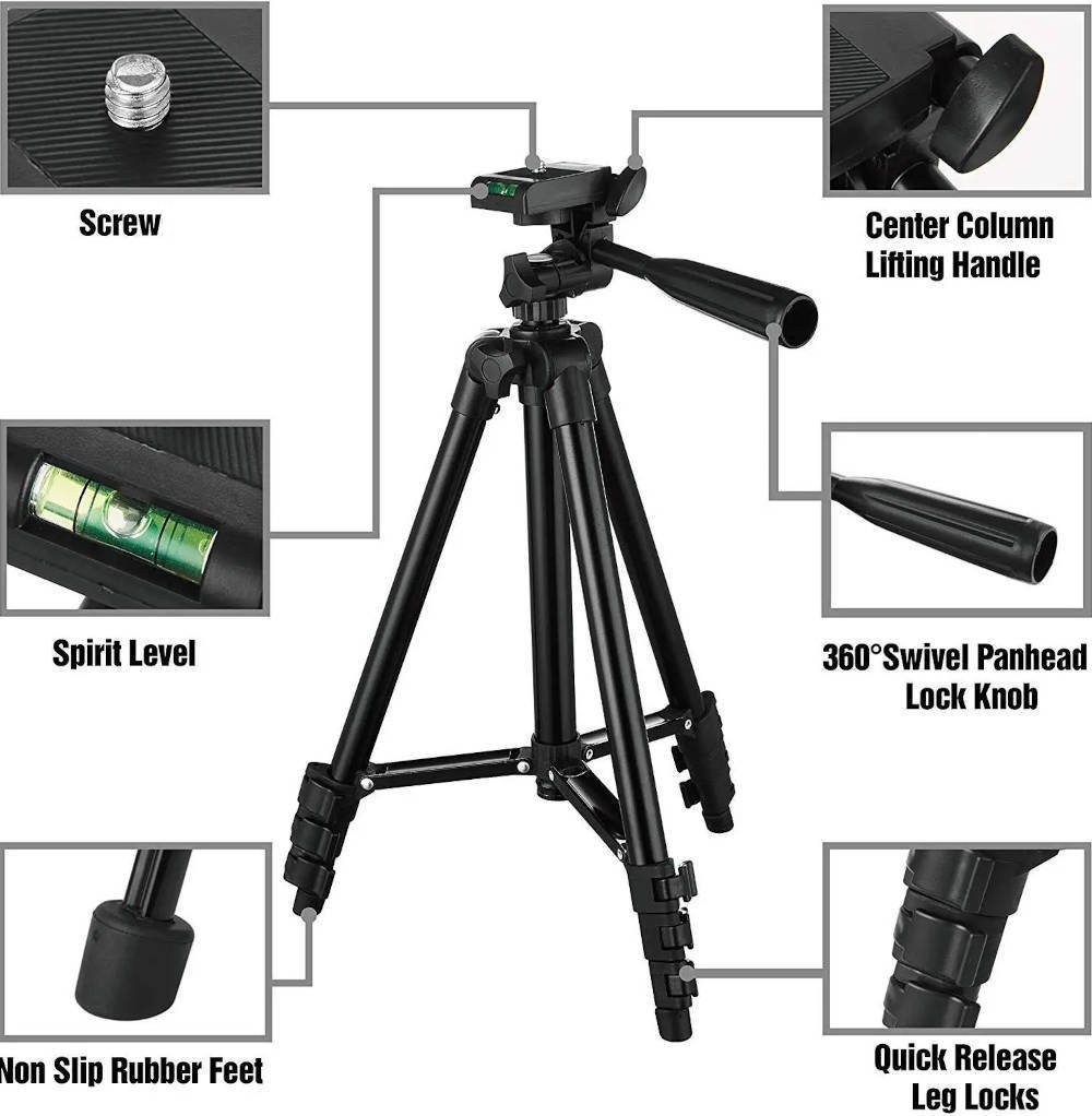 RGB ring light with tripod