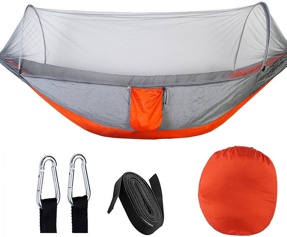 Hammock with pop-up mousquito net