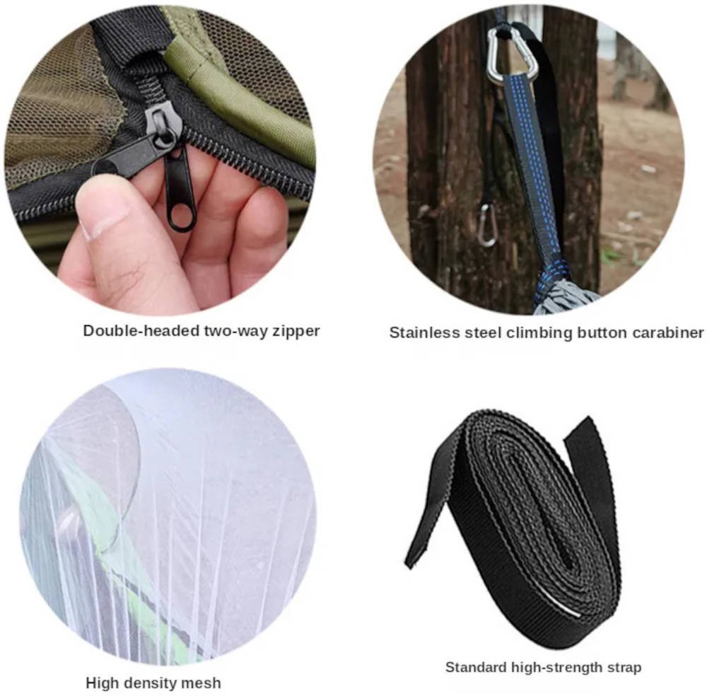 Hammock with pop-up mousquito net