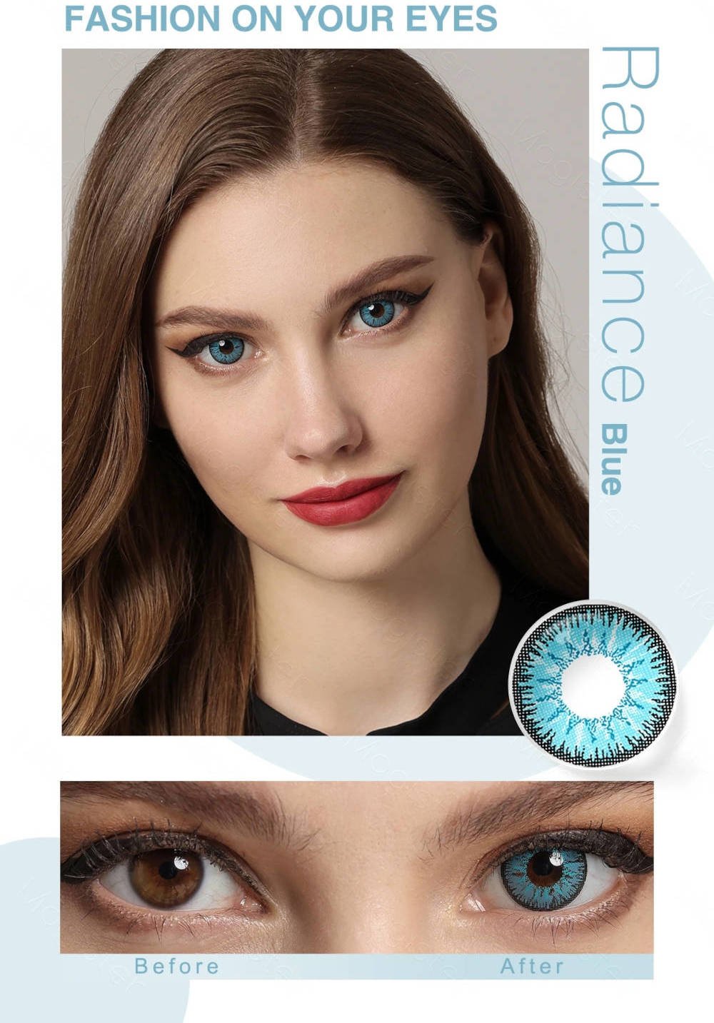 Blue radiance lenses