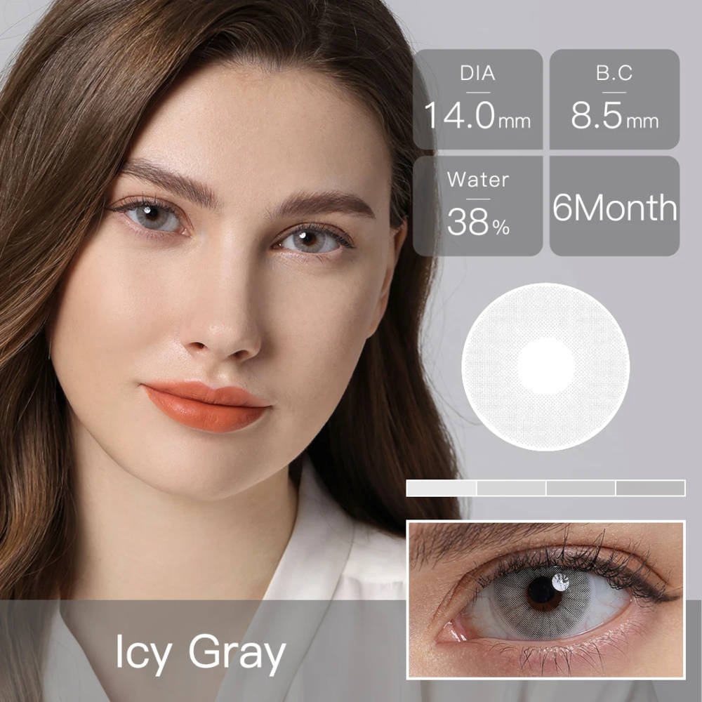 Icy gray colored lenses