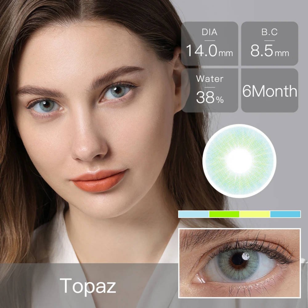 Topaz colored lenses